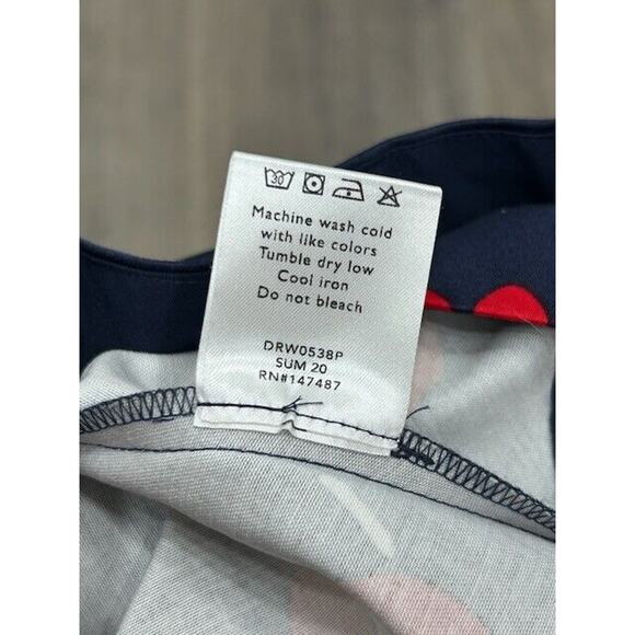 NWT Draper James Womens Poppy A-Line Dress Floral Preppy Nassau Navy Size 18 NWT - Picture 9 of 10